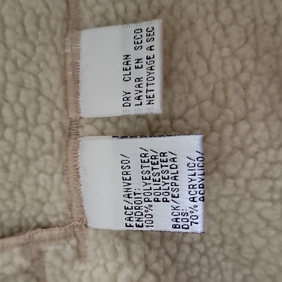 RENA ROWAN Faux Suede and Sherpa Jacket/Coat Tan Beige Size S - Picture 6 of 13